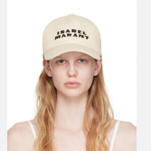 NWT ISABEL MARANT Malange Ivory Cotton Tedji Baseball Cap